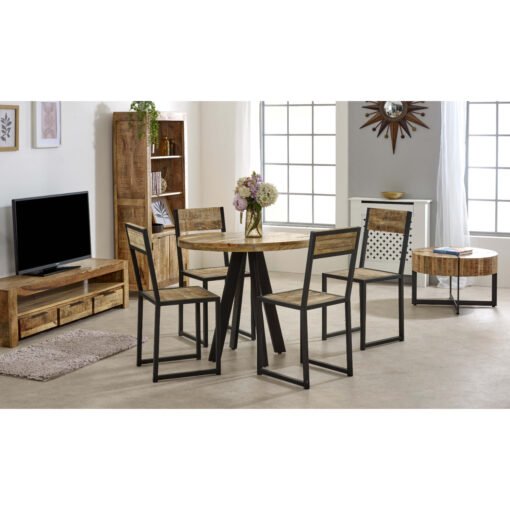 Surrey Solid Wood Coffee Table with Metal Legs - Image 4