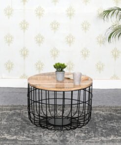Alternative view of Surrey Solid Wood & Metal Wire Coffee Table