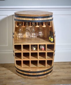 Alternative view of Surrey Solid Dark Wood Wine Barrel Sideboard / Bar