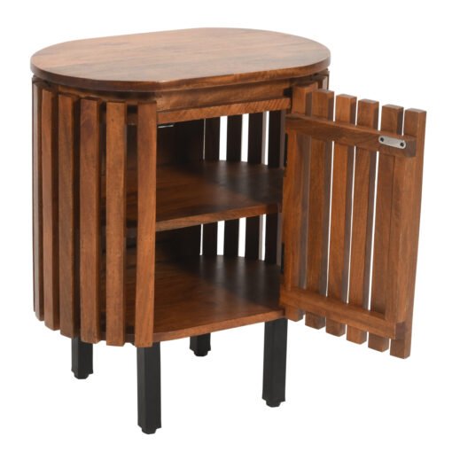 Slatted Bedside Table - Image 2