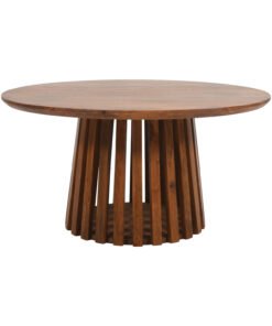 Alternative view of Slatted Round Coffee Table 80cm