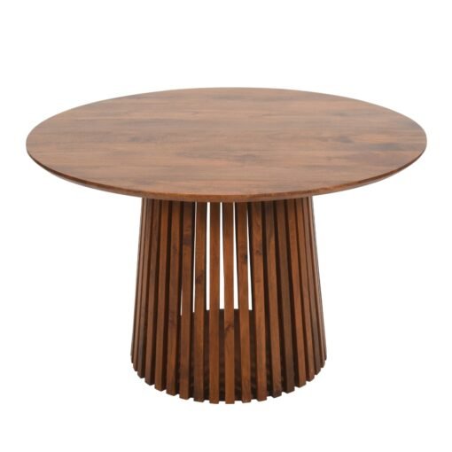Slatted Round Dining Table 4<6 Seater - Image 3