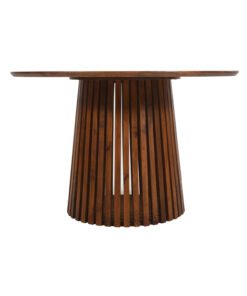 Alternative view of Slatted Round Dining Table 4<6 Seater