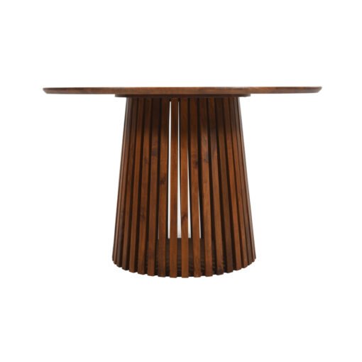 Slatted Round Dining Table 4<6 Seater - Image 2