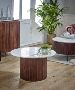 Alternative view of Opal Mango Wood Coffee Table with Marble Top