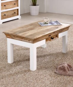 Alfie Coffee Table with Drawer Solid Mango Wood