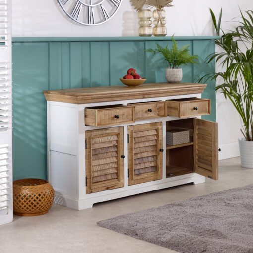 Alfie Wood Sideboard - 3 Drawers & 3 Doors - Image 8