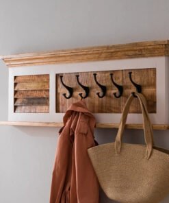 Alternative view of Alfie Wood Bench/Shoe Rack & Wall Hook Set