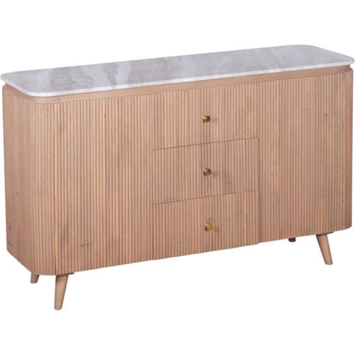 Ashford Natural Marble & Wood Extra Large Sideboard - Image 2