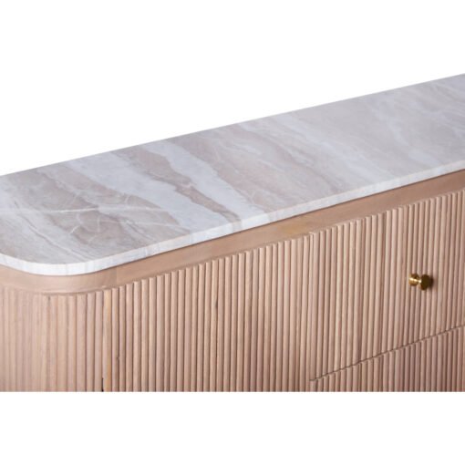 Ashford Natural Marble & Wood Extra Large Sideboard - Image 5