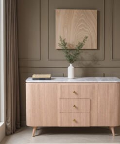 Ashford Natural Marble & Wood Extra Large Sideboard