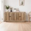 Hudson Carved Mango Wood 4 Door Large Sideboard