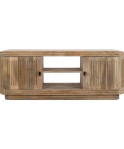 Alternative view of Hudson Carved Mango Wood 2 Door TV Cabinet