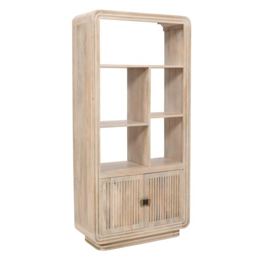 Hudson Carved Mango Wood Bookcase - Image 3