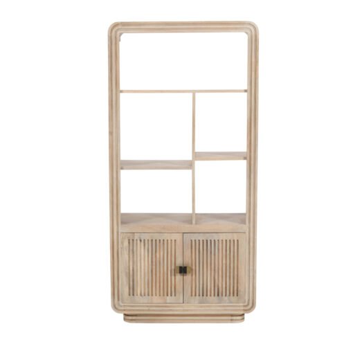 Hudson Carved Mango Wood Bookcase - Image 2