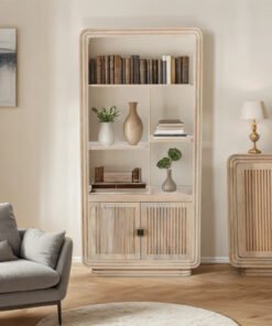 Hudson Carved Mango Wood Bookcase