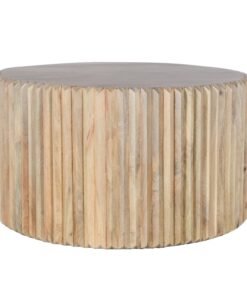 Alternative view of Hudson Carved Mango Wood Round Coffee Table