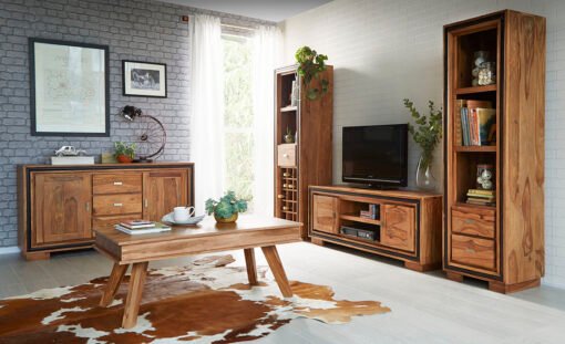 Jodhpur Sheesham Slim Bookcase - Image 2