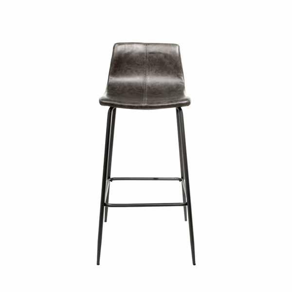 Boston Barstool in Grey Vegan Leather (Set of 2) - Image 4
