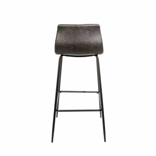 Boston Barstool in Grey Vegan Leather (Set of 2) - Image 3