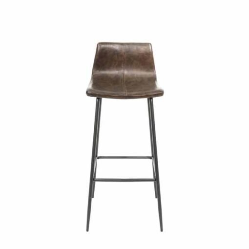 Boston Barstool in Chestnut Vegan Leather (Set of 2) - Image 2
