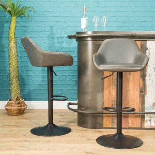 Chicago Gas Lift Barstool in Grey (Set of 2) - Image 2