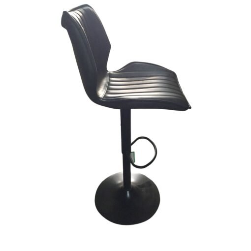 Manhattan Gas Lift Bar Stool in Grey Vegan Leather (Set of 2) - Image 4