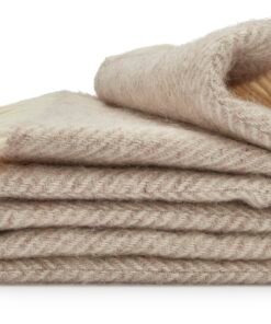 Hazel Fishbone Pure New Wool Throw (150cm x 183cm)