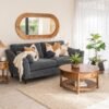 Lincoln Wood Oval Wall Mirror
