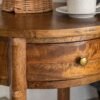 Lincoln Wood & Rattan Round Side Table