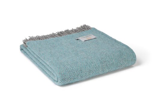 Spearmint & Grey Beehive Extra Large Pure New Wool Throw (140cm x 240cm) - Image 6