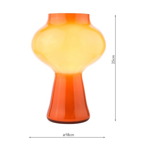 Chrissy Table Lamp in Orange Art Glass - Image 8