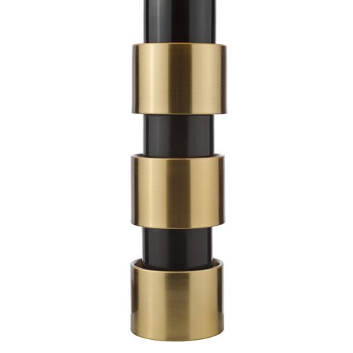 Elwyn Table Lamp Satin Gold and Satin Black with Shade - Image 5