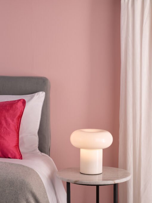Kaja Table Lamp in White Glass - Image 2