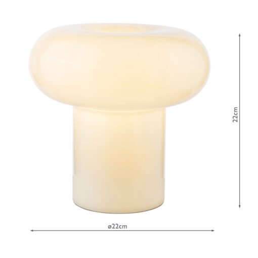 Kaja Table Lamp in White Glass - Image 8