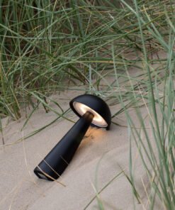 Alternative view of Lyle Rechargeable Outdoor Table Lamp in Matt Black (LED, IP54 Rated)