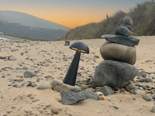 Lyle Rechargeable Outdoor Table Lamp in Matt Black (LED, IP54 Rated)