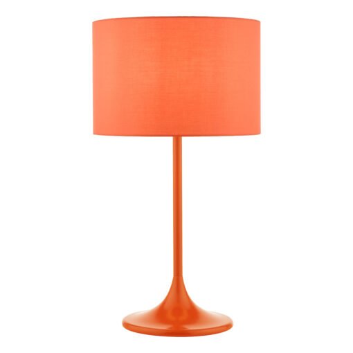 Toledo Table Lamp Satin Orange with Shade - Image 3