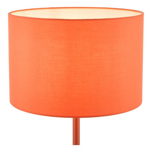 Toledo Table Lamp Satin Orange with Shade - Image 4