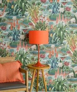 Alternative view of Toledo Table Lamp Satin Orange with Shade