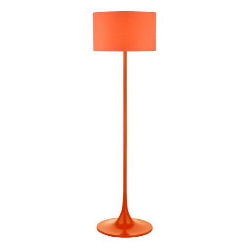 Toledo Floor Lamp Satin Orange with Shade - Image 3