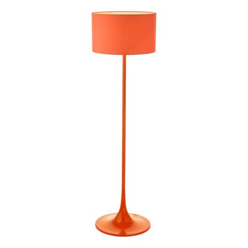 Toledo Floor Lamp Satin Orange with Shade - Image 4