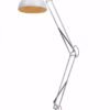 Traditional Anglepoise Style Floor Lamp in White (Red Flex)