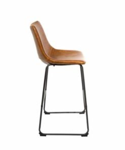 Alternative view of Scoop Bar Stool in Tan (Set of 2)