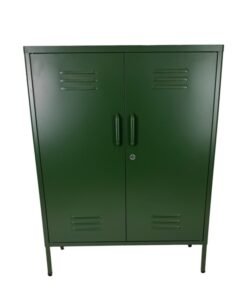 Vintage Style Medium Metal Locker Cabinet in Green