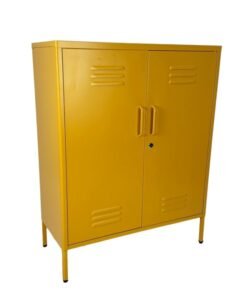 Alternative view of Vintage Style Medium Metal Locker Cabinet in Yellow