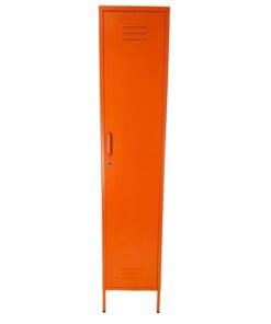 Alternative view of Vintage Style Tall Metal Locker in Orange