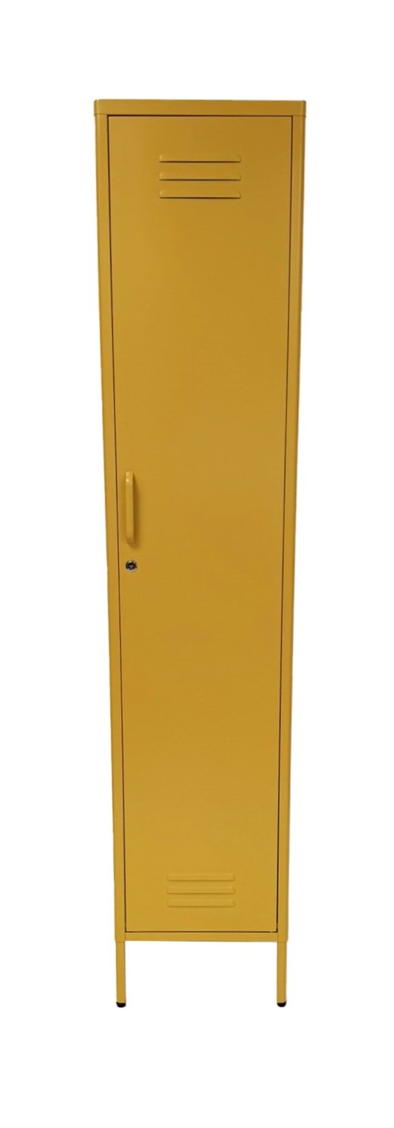 Vintage Style Tall Metal Locker in Yellow