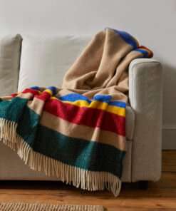 Alaska Stripe Pop Pure New Wool Throw (130cm x 183cm)