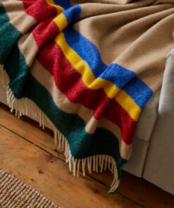 Alternative view of Alaska Stripe Pop Pure New Wool Throw (130cm x 183cm)